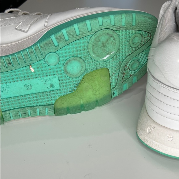 Off-White Out of Office For Walking White and Green Sneakers - Picture 5 of 8